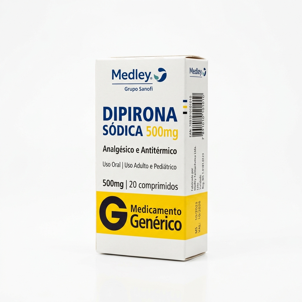 Dipirona Monoidratada 500mg com 20 Comprimidos