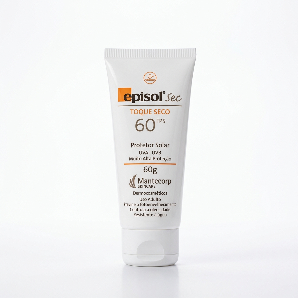 Protetor Solar Facial Episol Sec FPS 60 Toque Seco 60g