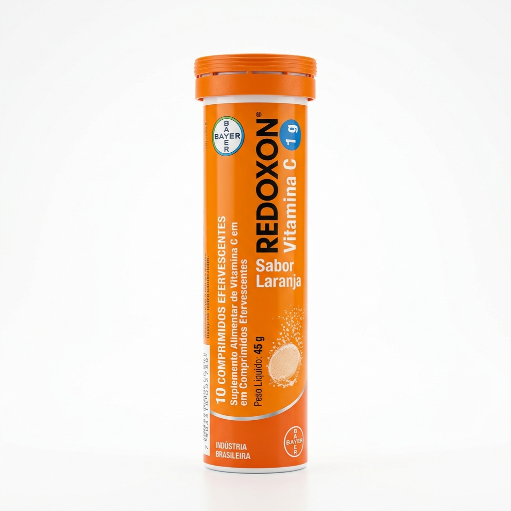 Vitamina C Redoxon 1g Efervescente com 10 Comprimidos Laranja